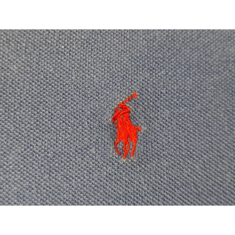 Polo Ralph Lauren Mens XL Blue Short Sleeve Cotton Pique Polo Shirt Red Pony